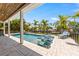 Inviting pool with spa and covered patio at 505 69Th St, Holmes Beach, FL 34217