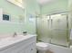 Simple bathroom with a single sink and a shower/tub combo at 5826 Driftwood Pl # 34, Sarasota, FL 34231