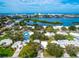 Aerial view of waterfront home community, showcasing location and neighborhood at 5936 Driftwood Ave # 16, Sarasota, FL 34231