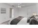 Main bedroom with large bed and modern decor at 601 Lakescene Dr, Venice, FL 34293