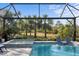 Relaxing pool and spa with screened enclosure at 6299 Crested Eagle Ln, Nokomis, FL 34275