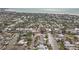 Aerial showcasing waterfront home and neighborhood at 633 Avenida De Mayo, Sarasota, FL 34242