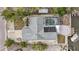 Top-down view of house, pool, and patio at 633 Avenida De Mayo, Sarasota, FL 34242