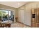 Casual dining area with access to a private balcony and view at 9621 Castle Point Dr # 1024, Sarasota, FL 34238