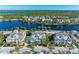 Aerial view of upscale waterfront homes and community at 307 Compass Point Dr # 101, Bradenton, FL 34209