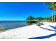 Relaxing beachfront area with lounge chairs at 307 Compass Point Dr # 101, Bradenton, FL 34209