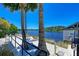 Peaceful hammock area by the waterfront with palm trees at 307 Compass Point Dr # 101, Bradenton, FL 34209