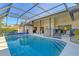 Refreshing pool with screened enclosure and patio at 1144 Hoover St, Nokomis, FL 34275