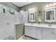 Spa-like bathroom with walk-in shower and pebble floor at 11816 Altamonte Ct, Venice, FL 34293