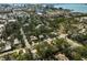 Aerial view of neighborhood by the bay at 1335 12Th St, Sarasota, FL 34236