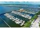 Aerial view of a marina with many boats at 1510 1St W Ave # 303, Bradenton, FL 34205