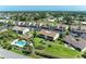 Aerial view of community with condos and pool at 1767 Lake Pl # 1767A, Venice, FL 34293