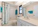 Clean bathroom with tub shower, vanity, and updated fixtures at 18314 Koala Ave, Port Charlotte, FL 33948