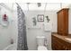 Clean bathroom with granite vanity and tub shower at 202 47Th Avenue W Dr # 334, Bradenton, FL 34207