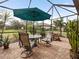 Enclosed patio with seating area and view of backyard at 20289 Benissimo Dr, Venice, FL 34293