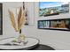 Modern linear fireplace and mounted TV in open living area at 2138 Floyd St, Sarasota, FL 34239