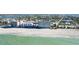 Aerial view of oceanfront condos, showcasing beach and surrounding area at 255 The Esplanade N # 506, Venice, FL 34285