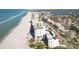 Aerial view of beachfront building and coastline at 255 The Esplanade N # 506, Venice, FL 34285