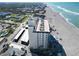 Aerial view of beachfront building and surrounding area at 255 The Esplanade N # 506, Venice, FL 34285