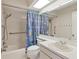 Bathroom with shower/tub combo, toilet and vanity at 3608 Joyce Dr, Bradenton, FL 34208