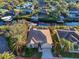 Aerial view of single-Gathering home with canal access at 3832 5Th Ne Ave, Bradenton, FL 34208