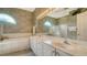 Double vanity bathroom with garden tub and shower at 4881 Flagstone Dr, Sarasota, FL 34238