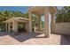 Community pool area with covered patio and seating at 4881 Flagstone Dr, Sarasota, FL 34238