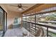 Relaxing screened balcony with seating and a view at 5671 Ashton Lake Dr # 3, Sarasota, FL 34231