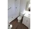 Updated bathroom with walk-in shower, toilet and vanity at 5893 Welcome Rd # I-7, Bradenton, FL 34207