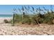 Beachfront property with sandy beach and sea oats at 7820 Midnight Pass Rd, Sarasota, FL 34242