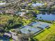 Aerial view of community tennis and pickleball courts at 9109 Winter Harbour Way, Bradenton, FL 34212