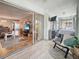Open living area with sliding doors leading to a bedroom and patio at 10190 Imperial Point W Dr # 16, Largo, FL 33774