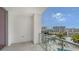 Spacious balcony overlooking city and partial water views at 111 S Pineapple Ave # 708, Sarasota, FL 34236