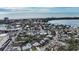 Aerial view of a single-Gathering home near the beach and shops at 141 N Adams Dr, Sarasota, FL 34236