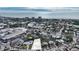 Aerial view showcasing a home's location near beach at 141 N Adams Dr, Sarasota, FL 34236