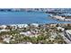 Aerial view showing home and surrounding area at 141 N Adams Dr, Sarasota, FL 34236
