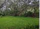 Large backyard with mature trees and lush greenery at 1507 Water Oak Way S, Bradenton, FL 34209