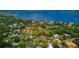 Aerial view highlighting the home's waterfront neighborhood location at 2174 Mcclellan Pkwy, Sarasota, FL 34239