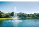 Tall fountain in a tranquil community lake setting at 2611 Little Country Rd, Parrish, FL 34219