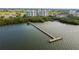 Aerial view of waterfront community with pier and luxury condos at 2925 Terra Ceia Bay Blvd # 2203, Palmetto, FL 34221