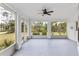 Spacious screened porch overlooking backyard at 3915 Fonsica Ave, North Port, FL 34286