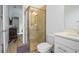 Simple bathroom with a shower/tub combo and white vanity at 4814 Sparkling Sea Ln, Lakewood Ranch, FL 34211