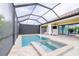Resort-style pool and spa with covered patio at 4814 Sparkling Sea Ln, Lakewood Ranch, FL 34211