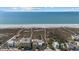 Aerial view of beachfront property with Gulf access and private beach at 600/602 Beach Rd # 1 & 2, Sarasota, FL 34242