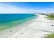 Drone view of Siesta Key's shoreline, showing beach and ocean at 600/602 Beach Rd # 1 & 2, Sarasota, FL 34242
