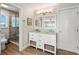 Elegant bathroom with double vanity, walk-in shower, and modern fixtures at 600/602 Beach Rd # 1 & 2, Sarasota, FL 34242