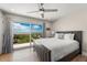 Main bedroom with ocean view and king-size bed at 600/602 Beach Rd # 1 & 2, Sarasota, FL 34242