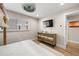 Guest bedroom with full-size bed and dresser at 600/602 Beach Rd # 1 & 2, Sarasota, FL 34242
