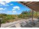 Deck with lounge chairs and ocean view at 600/602 Beach Rd # 1 & 2, Sarasota, FL 34242
