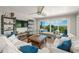 Living Room with ocean view, comfortable seating, and stylish decor at 600/602 Beach Rd # 1 & 2, Sarasota, FL 34242